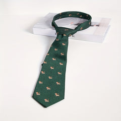 Men's Small Lion Pointed Neck Collar With Bow Tie