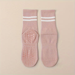 Stripe Yoga Socks Women Non slip Breathable Grips Pilates Barre Socks