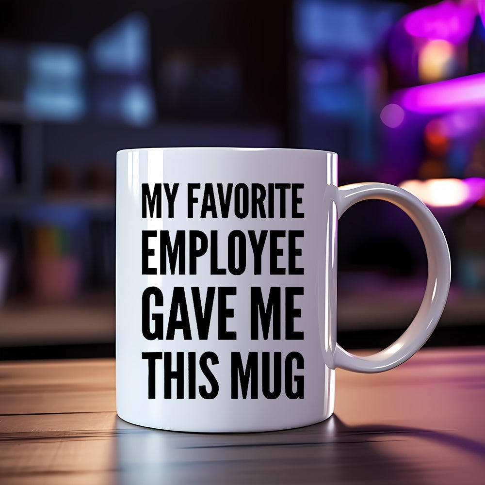 325ml 11oz Letter Printed Ceramic Coffee Mug Cup for Hot or Cold Drinks