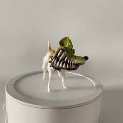 Game-Inspired Animal Model Figure & Green Dog Art Decor