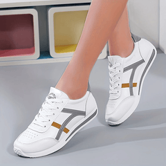 Women's Colorblock Sneakers Low Top Lace Up Walking Shoes