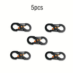 5pcs S Type Carabiner Mini Metal Keychain Buckle Lock for Outdoor Travel