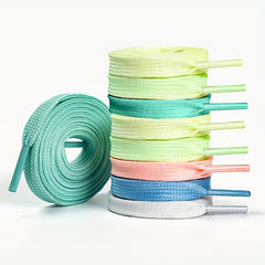 Luminous Reflective 8mm Polyester Shoelaces For Sneakers Canvas Shoes