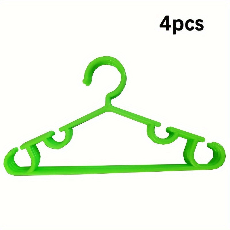 4pcs Portable Children Clothes Hanger Toddler Baby Coat Plastic Hangers