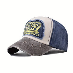 Vintage Ripped Patch Baseball Cap Unisex Distressed Dad Hat