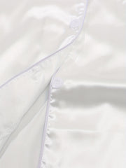 Pajama Set Satin Short Sleeve Shirt & Shorts Home Wear Two Piece
