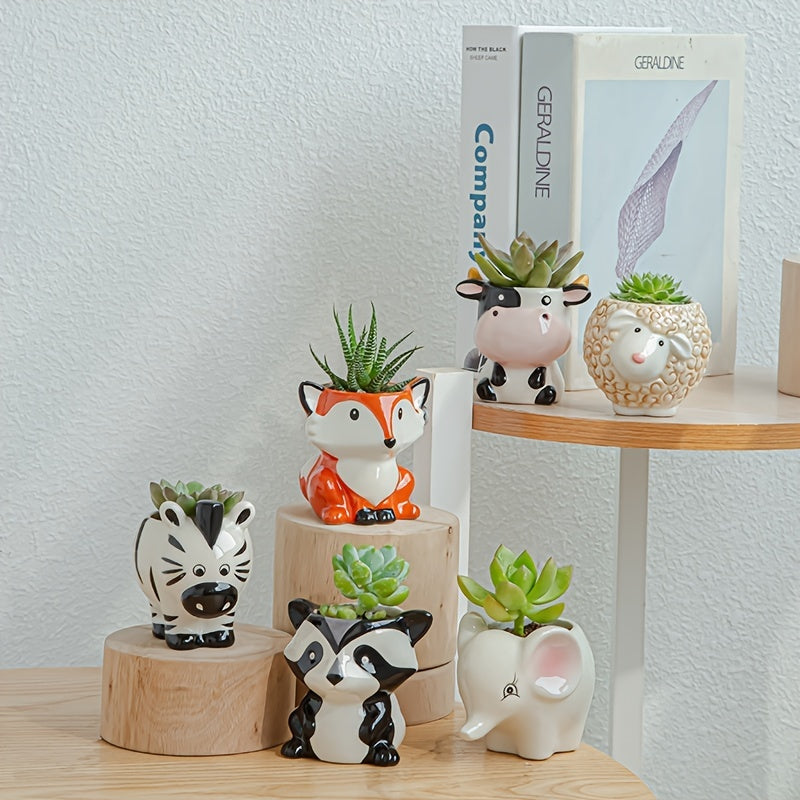 Ceramic Cartoon Flower Pot Succulent Home Gardening Pots