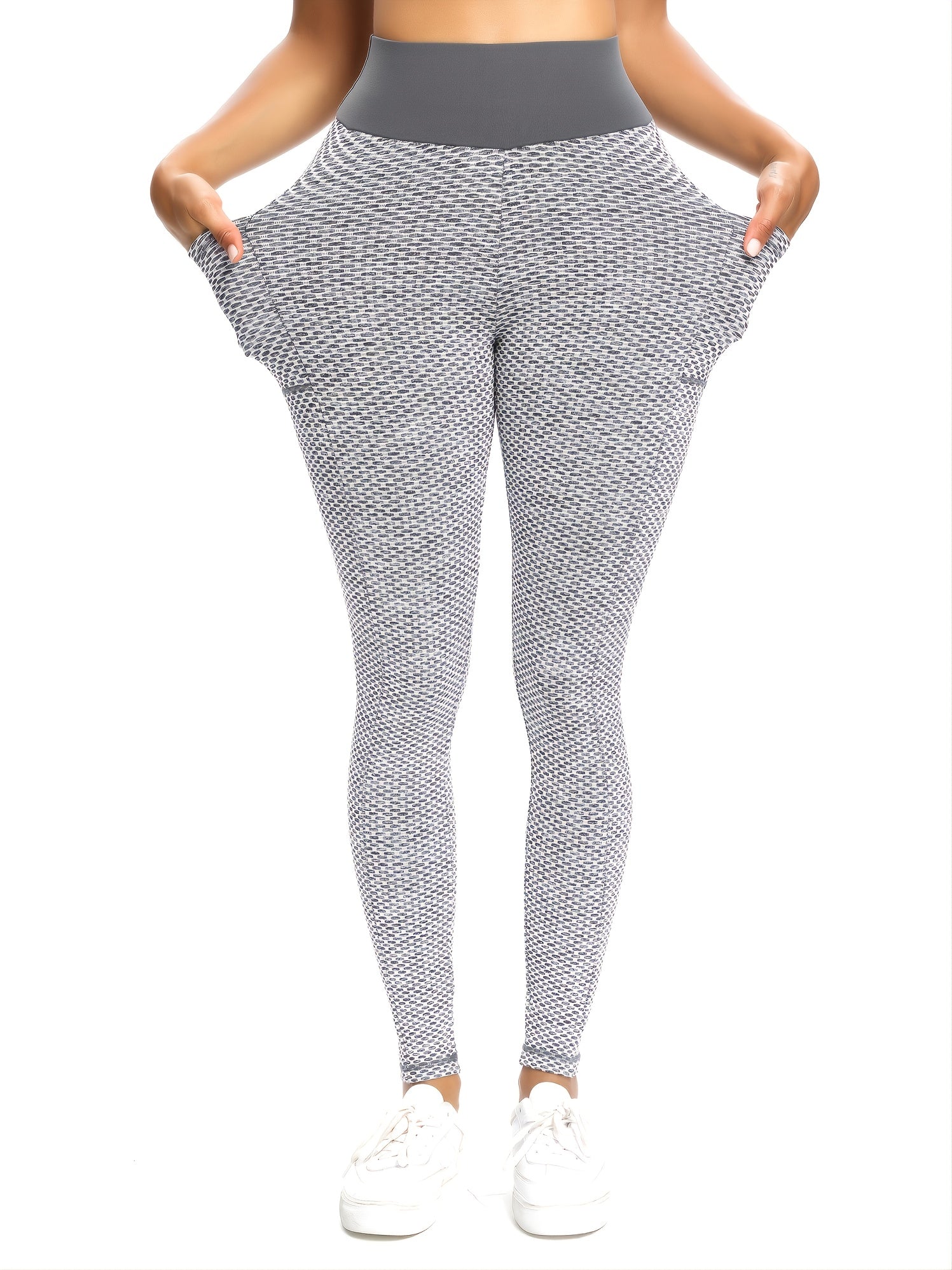 Honeycomb Sports Fitness Yoga Pants High Waist Leggings