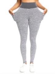 Honeycomb Sports Fitness Yoga Pants High Waist Leggings