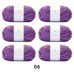 6pcs 50g Space Dyed Acrylic Yarn - Socks Yarn Hook Doll Scarf Hand Knitting Yarn