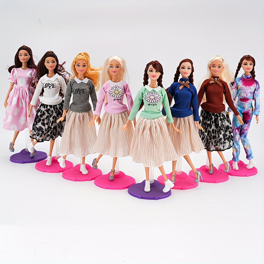 Casual Dress Outfit for 29.97 cm Doll DIY Dollhouse Toys