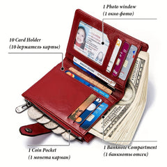 Large Capacity Leather Wallet for Women and Couples