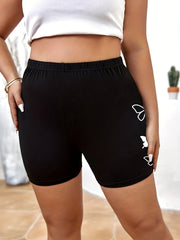 Butterfly Print High Rise Skinny Shorts