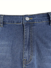 Button Up Ripped Skinny Jeans