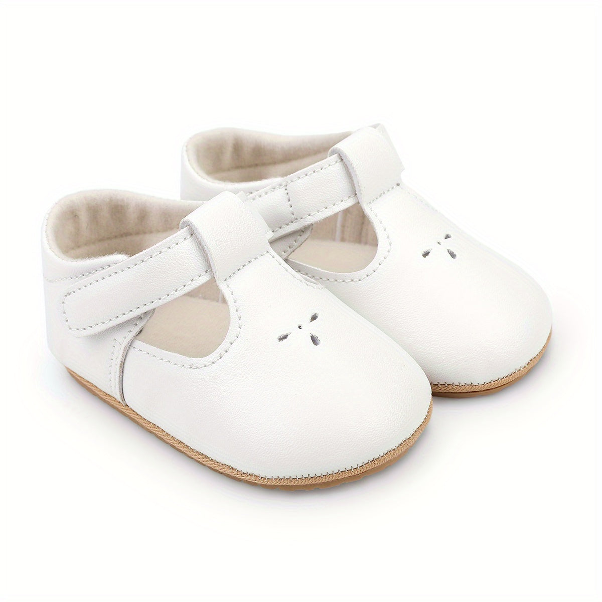 Baby Girls Leather Princess Shoes Soft Crib Prewalker Shoes