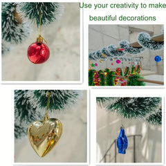 Green Snowy Garland Artificial Christmas Pine Streamers for Ceiling Decorations