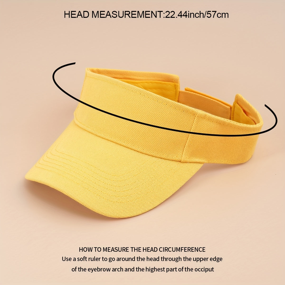 Unisex Big Head Circumference Sun Visor Baseball Cap
