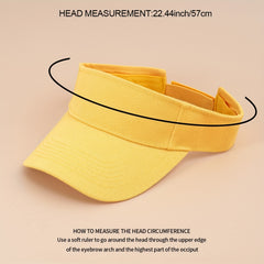 Unisex Big Head Circumference Sun Visor Baseball Cap