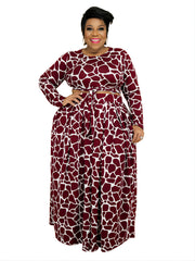 Women's Graphic Print Crop Top & Wide Leg Pants 2pcs Set