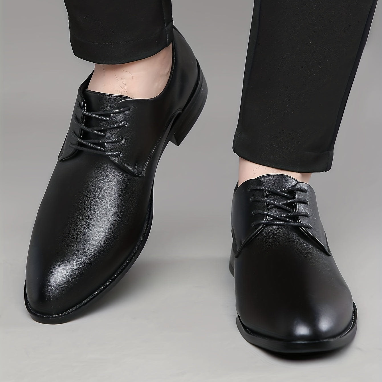 Men's Pointed Toe Derby Shoes for Wedding Business Party