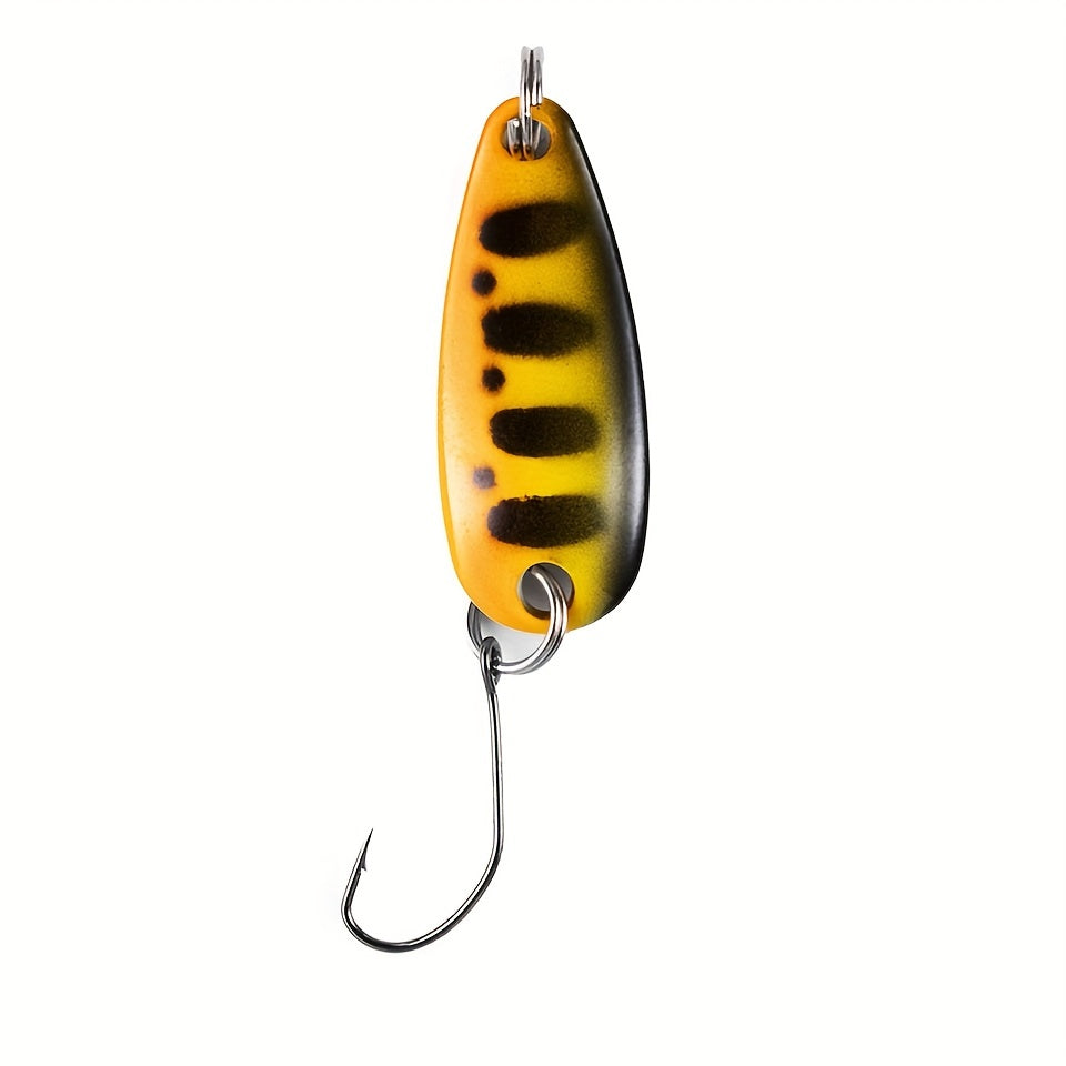 6pcs Sparkling Spoon Lure 2 1 1inch 3g Trout Fishing Single Hook Tackle
