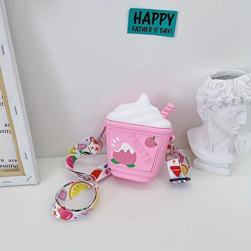 Fruit Silicone Crossbody Bag Small Zipper Coin Purse for Girls
