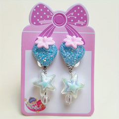 Cartoon Resin Star Pendant Ear Cuff for Party Girls