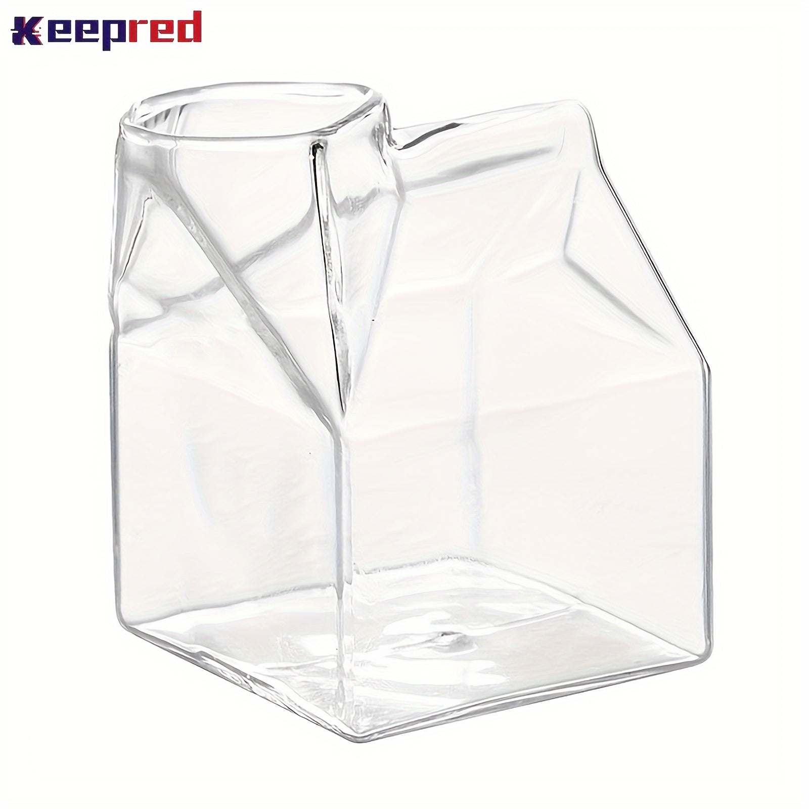 Creative Milk Box Water Cup Glass Bottle For Juice Coffee Tea Birthday