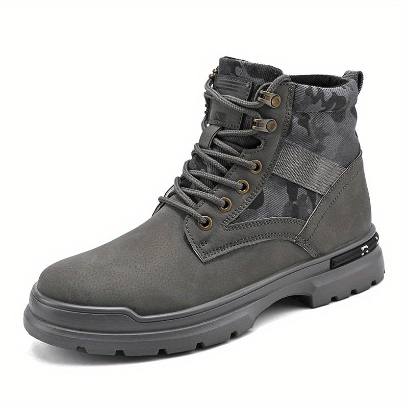 Men's Combat Boots Casual Lace up Walking Shoes Army Boots