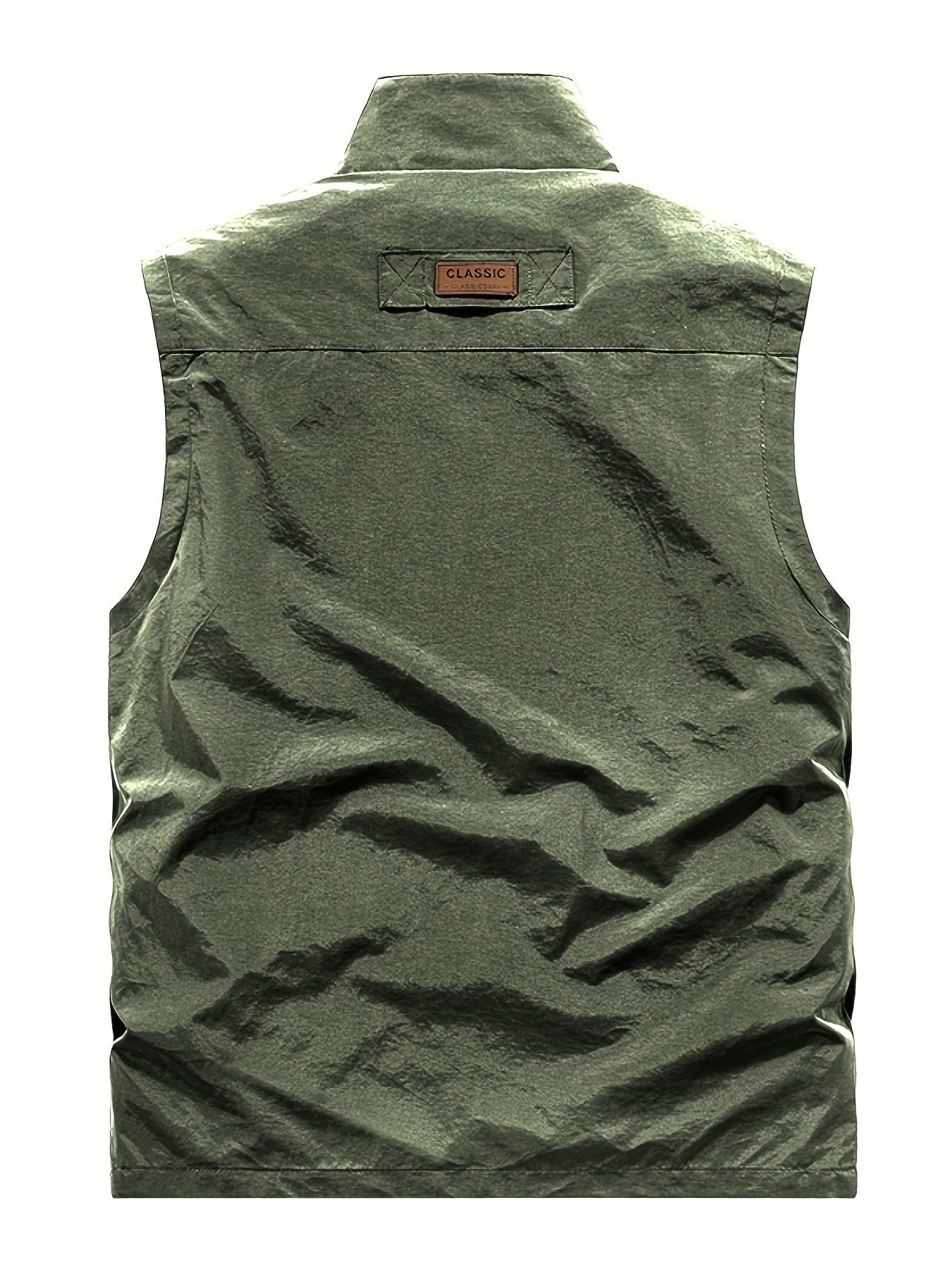 Men's Cargo Vest Outdoor Fishing Zip Up Spring Summer