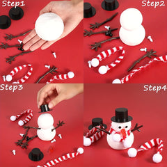 Foam Ball Snowman DIY Kit Christmas Craft Polystyrene Balls Arts Crafts