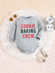 Baby Girl COOKIE BAKING CREW Onesie Romper Long Sleeve Bodysuit