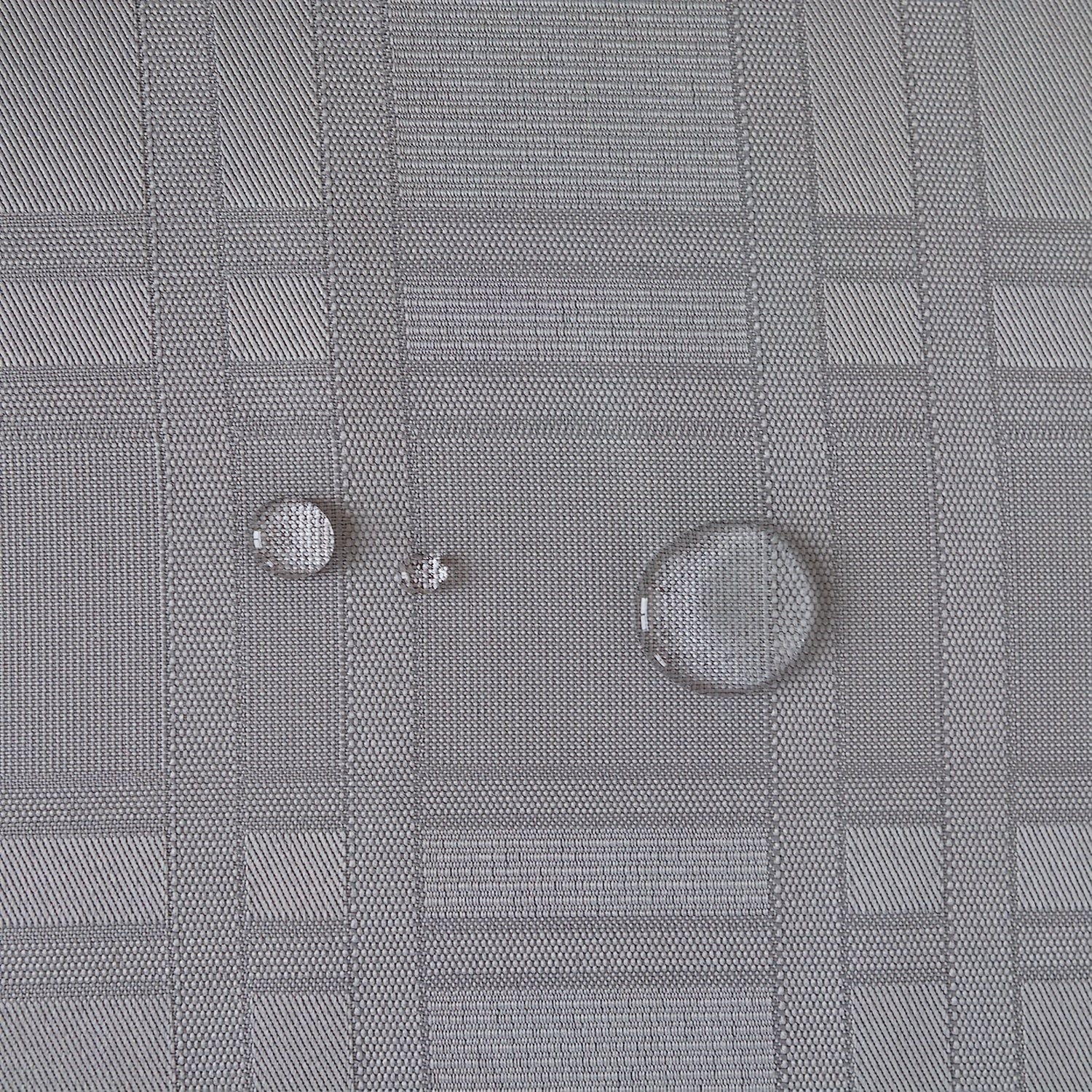 Natalie Gray Polyester Rectangle Tablecloth Wrinkle Resistant