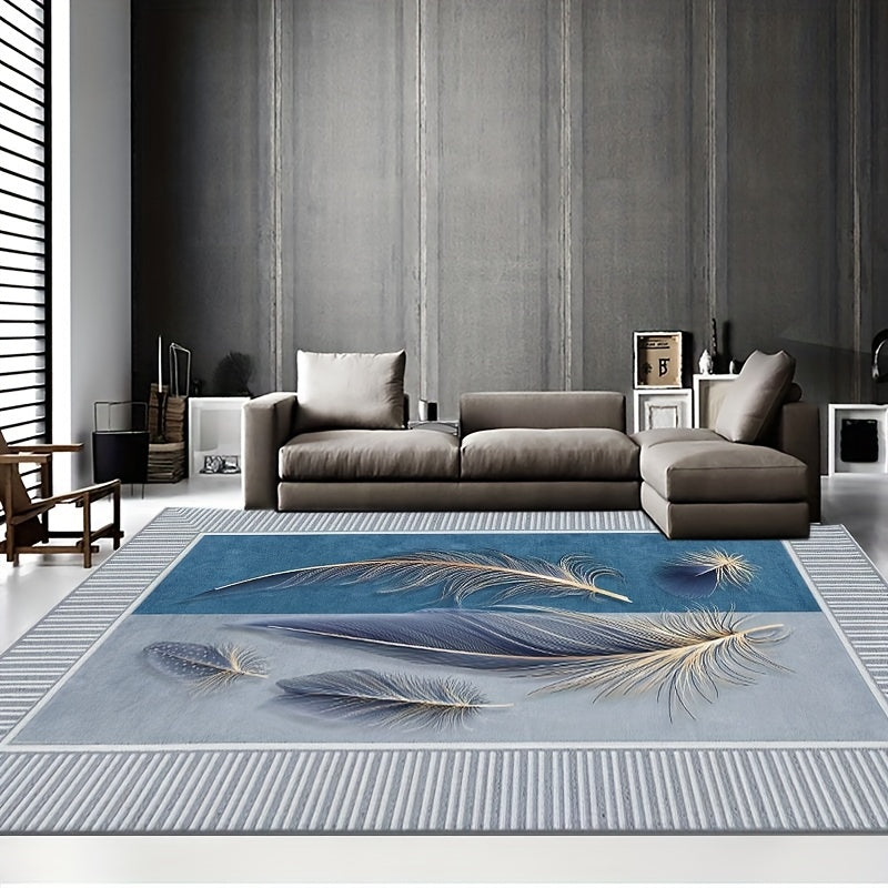 Abstract Feather Kitchen Rug Modern Nordic Geometric Pattern Indoor Mat