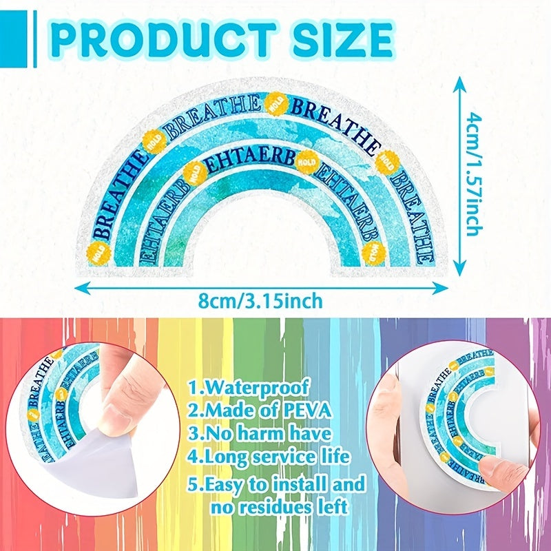 6pcs Rainbow Stress Relief Stickers Calming Strip Texture Sensory Items