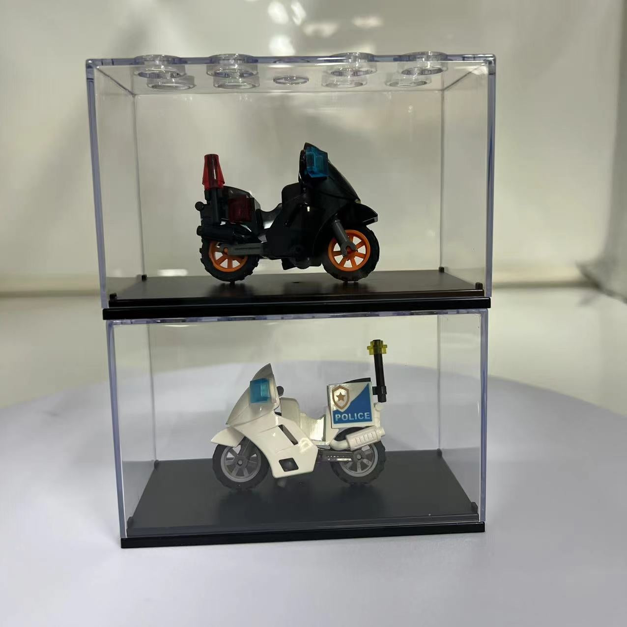 Transparent display box for building block collection