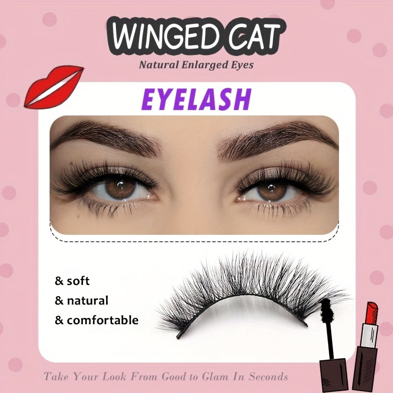 17mm Winged Cat Eye Faux Mink Lashes