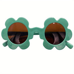 Cartoon Flowers Frame Round Sunglasses UV Protection for Boys and Girls