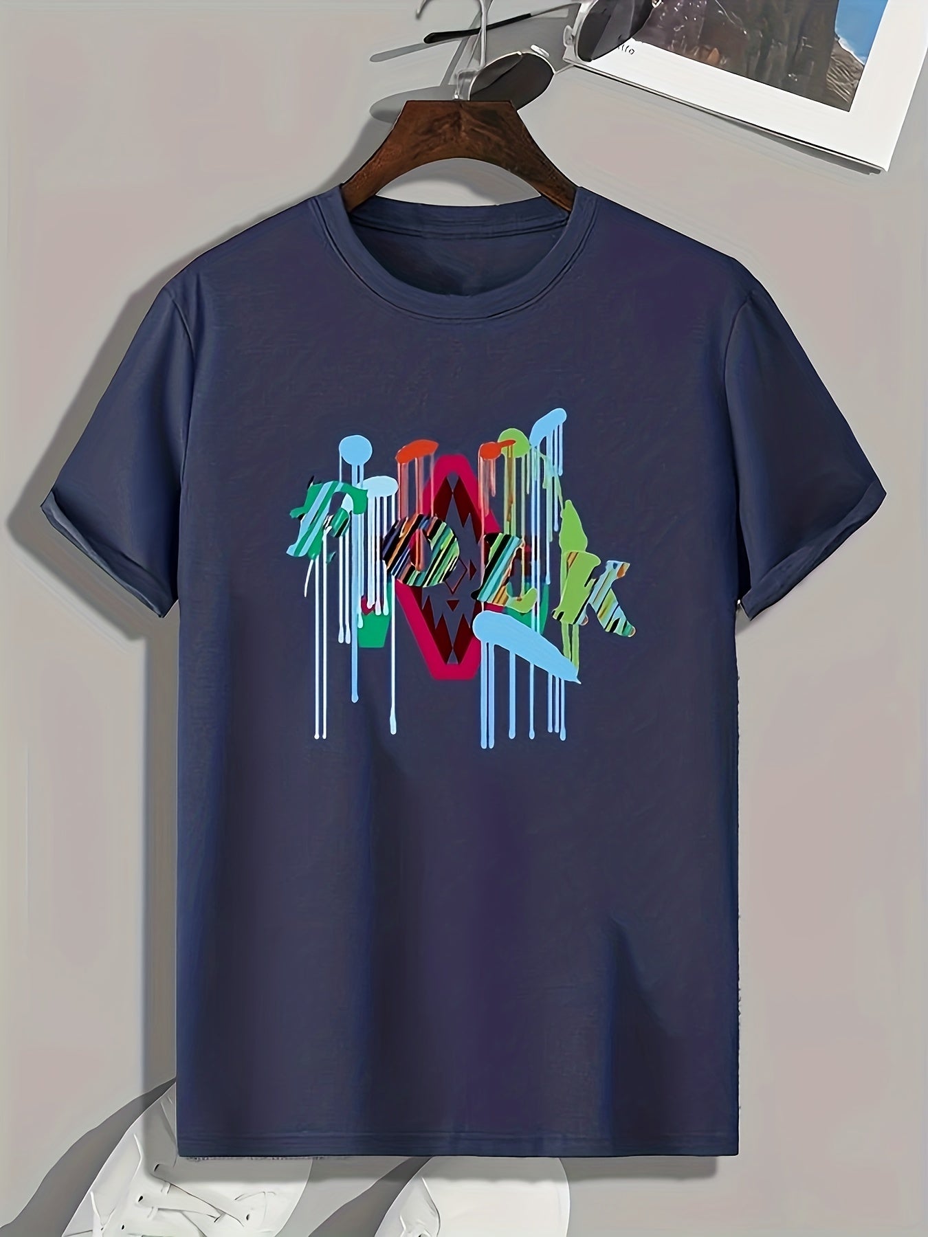 Abstract Pattern Print Men's Graphic T shirt Casual Comfy Tees For Summer