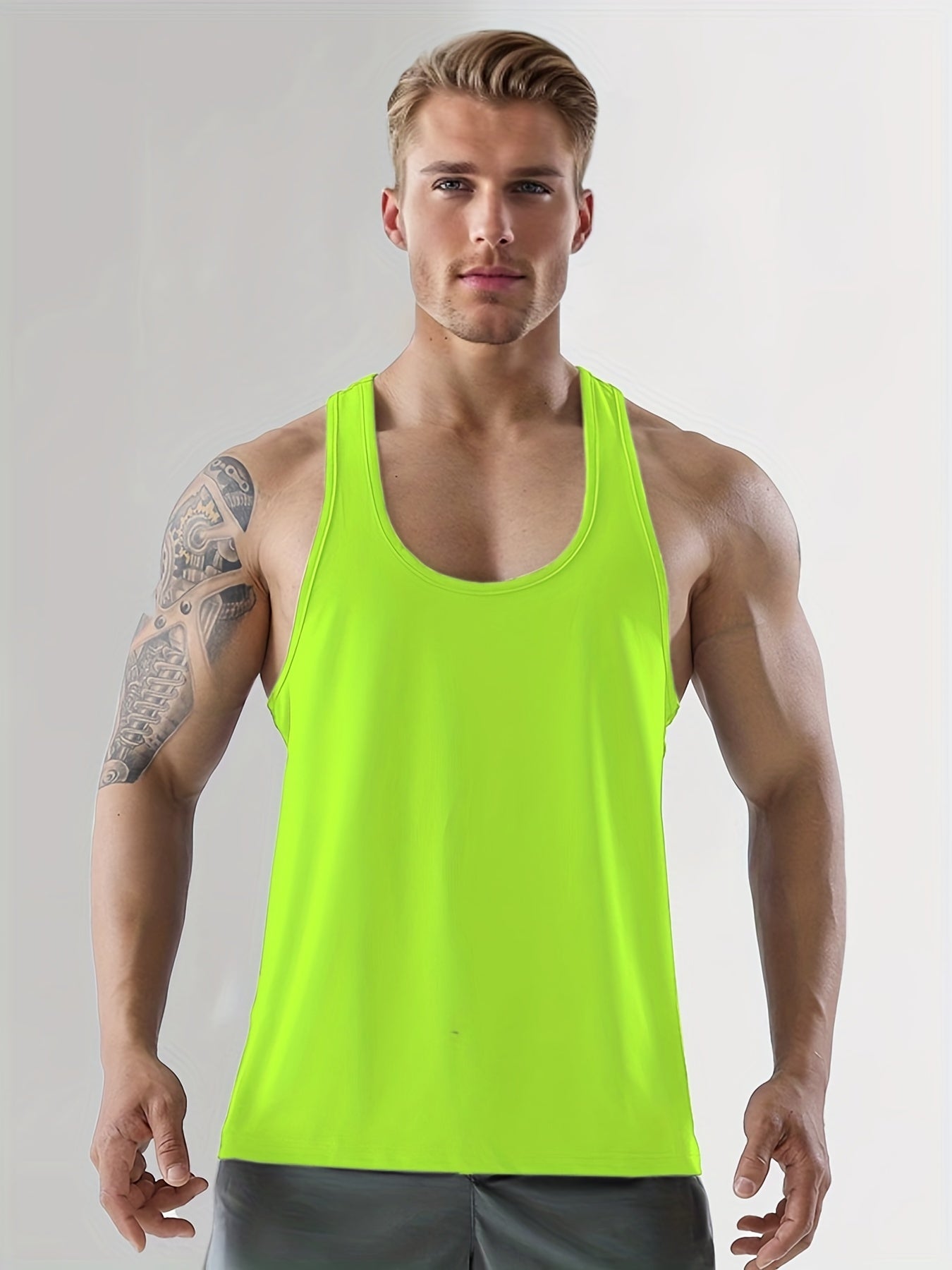 Men's Sleeveless Tank Top Active Stretch Breathable Outdoor Fitness