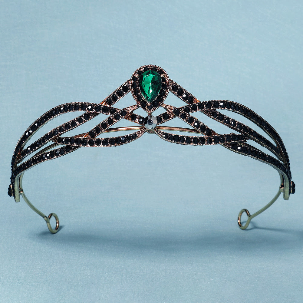 Baroque Crown Headband Crystal Tiara For Women