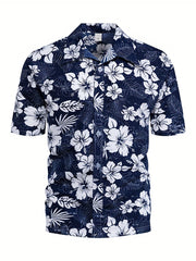 Men's Hawaiian Print Shirt Lightweight Casual Shirt