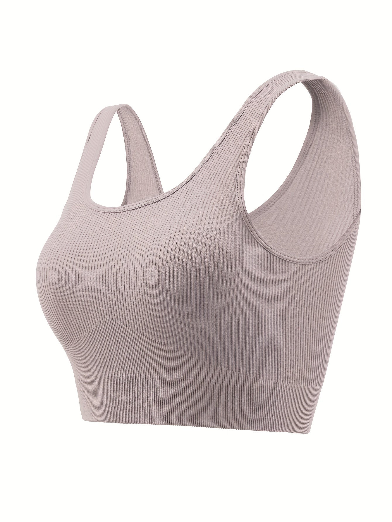 Ribbed Tank Bra with Removable Pads