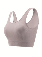 3 Pack Plus Size Seamless Sports Bra Set with Removable Pads