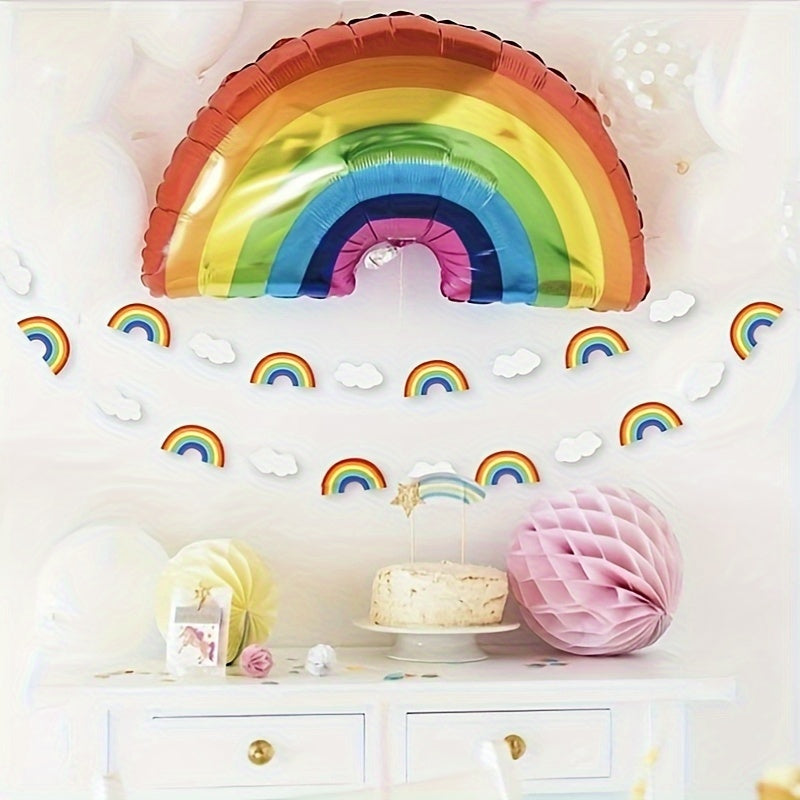 Rainbow Cloud Paper Birthday Party Decoration - 98x43in