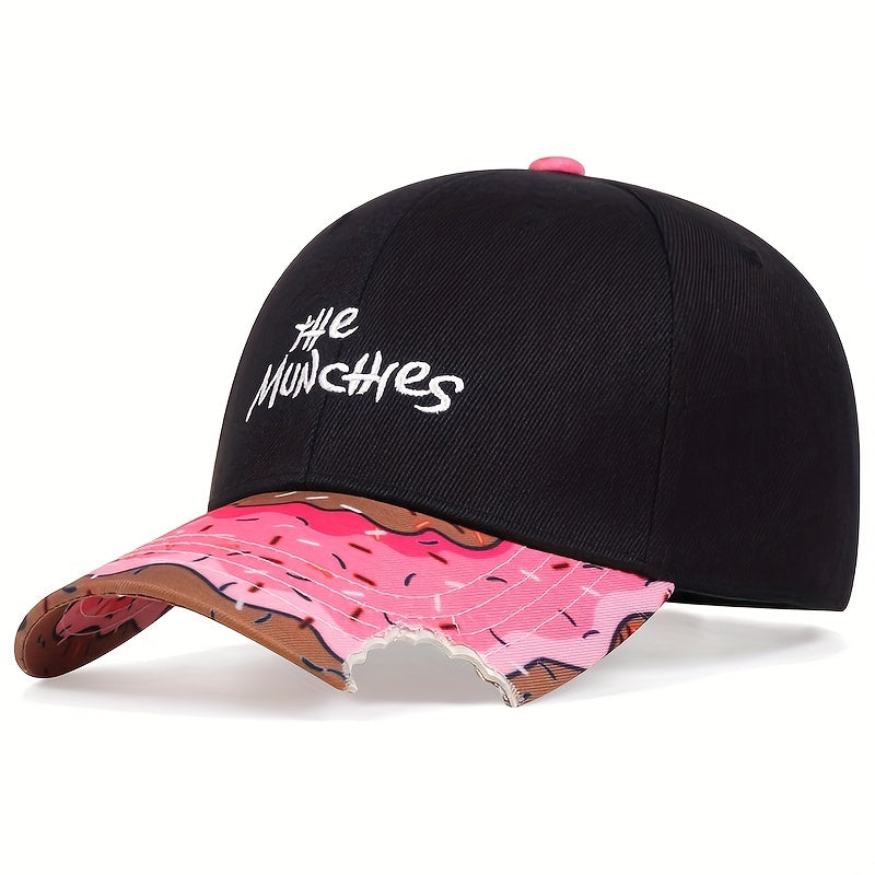 Men's Alphabet Print Donut Baseball Cap
