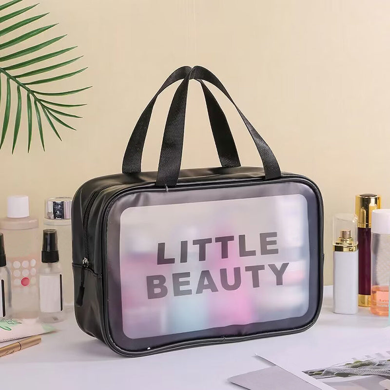 Letter Detail Cosmetic Bag Cosmetic Organizer Travel Toiletry Makeup Bag