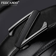 Men's Letter Leather Business Casual Pants Belt