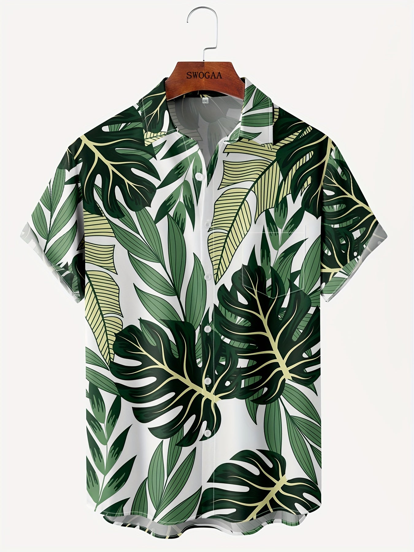 Men's Coconut Print Short Sleeve Hawaiian Shirt