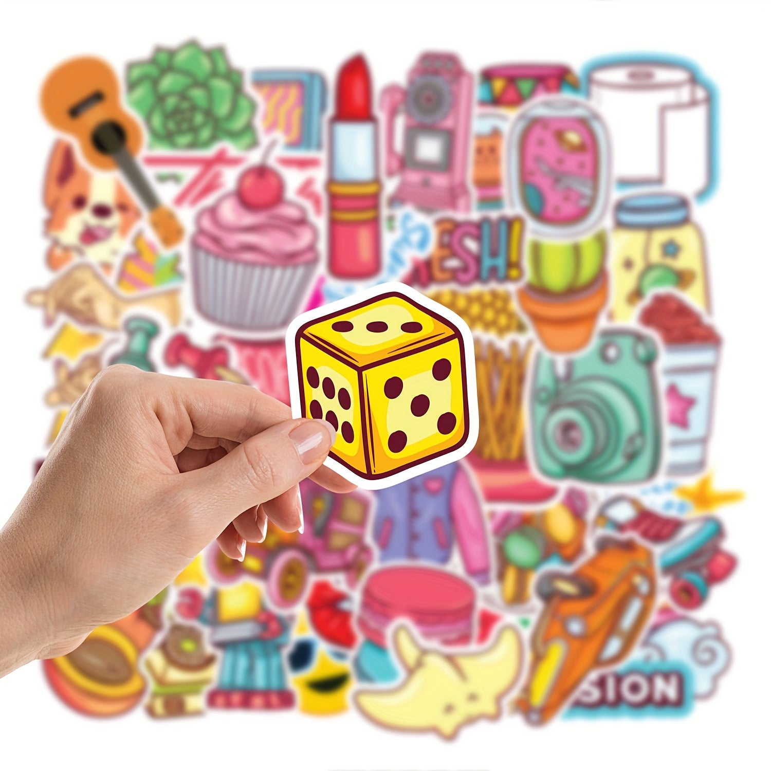 50pcs Vinyl Waterproof Stickers for Water Bottles Laptop Skateboard